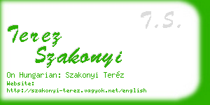terez szakonyi business card